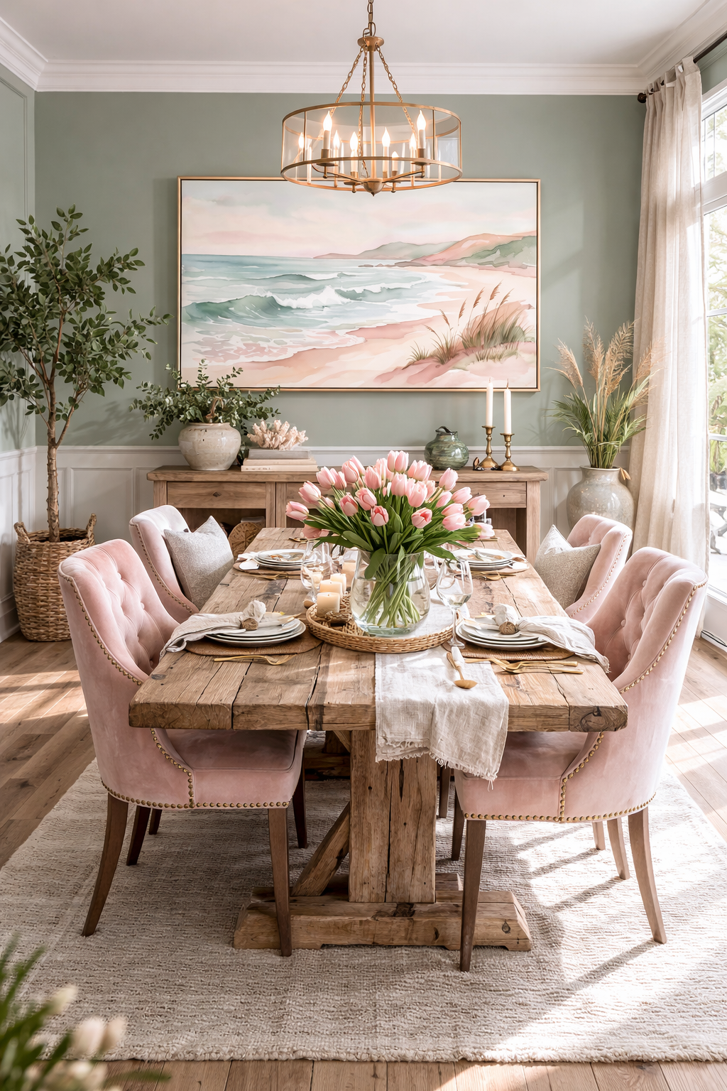 Sage Green Dining Room Ideas with Benjamin Moore Saybrook Sage HC-114