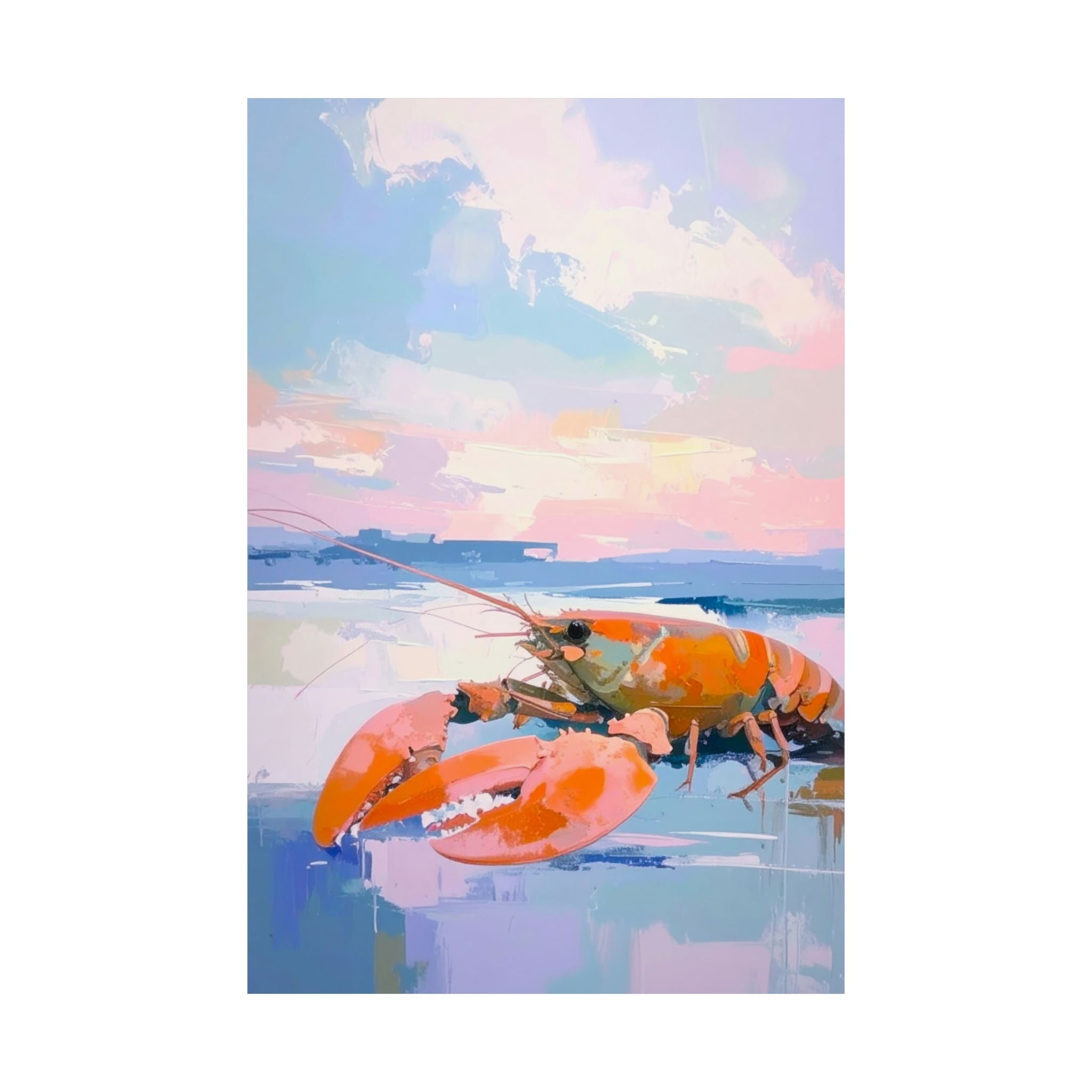 Lobster Wall Art Bundle (Set of 4) – Coastal Maine Kitchen Decor – Printable Download – Red Lobster Beach Prints – 2:3 3:4 4:5 5:7 Ratios