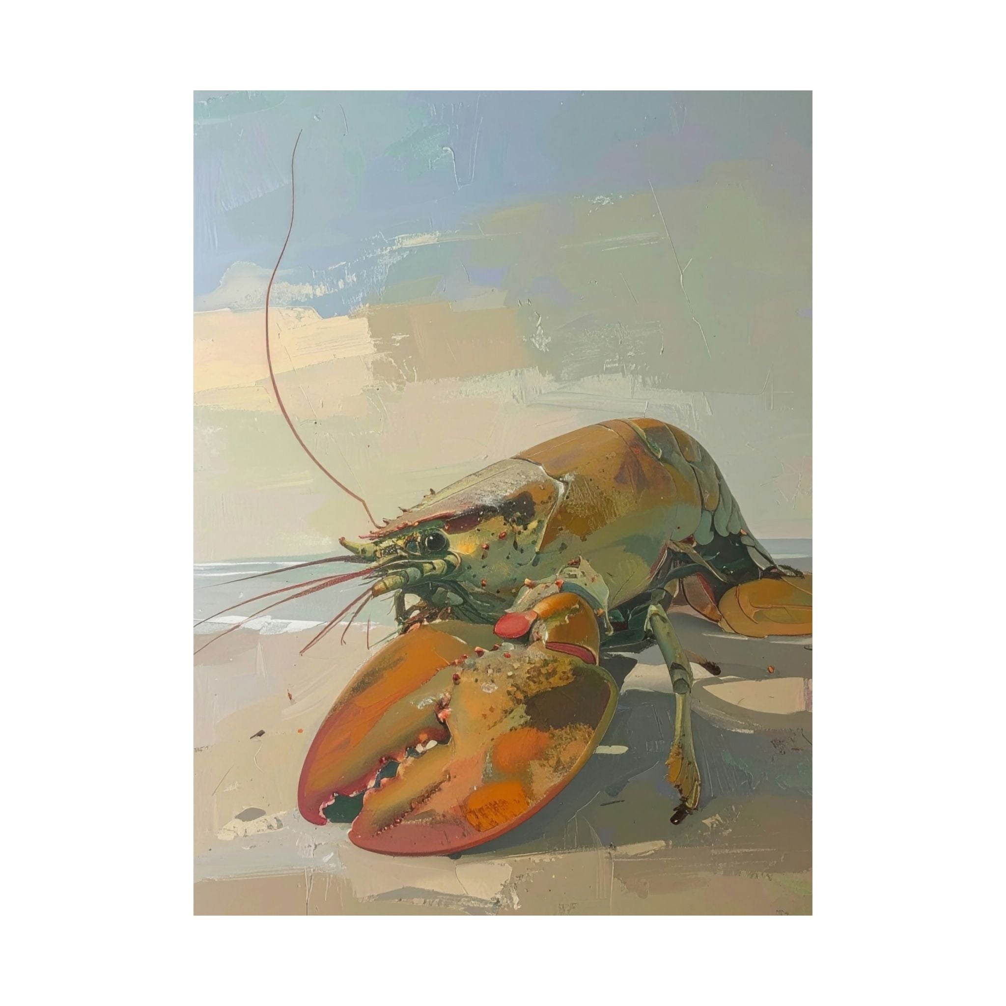 Lobster Wall Art Bundle (Set of 4) – Coastal Maine Kitchen Decor – Printable Download – Red Lobster Beach Prints – 2:3 3:4 4:5 5:7 Ratios