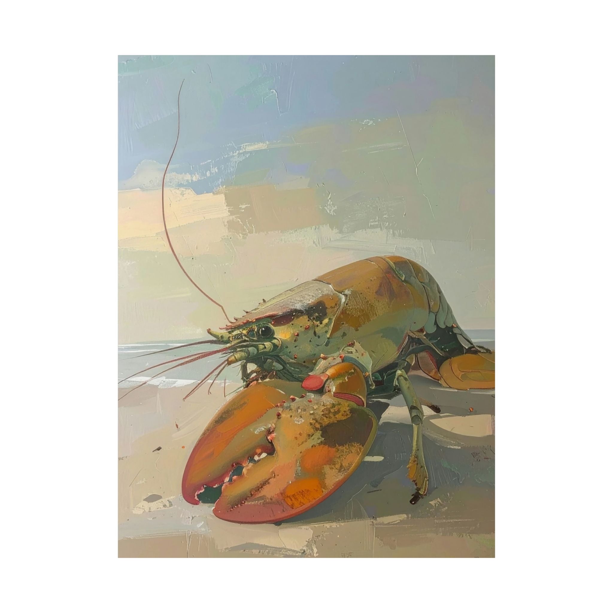Lobster Wall Art Bundle (Set of 4) – Coastal Maine Kitchen Decor – Printable Download – Red Lobster Beach Prints – 2:3 3:4 4:5 5:7 Ratios