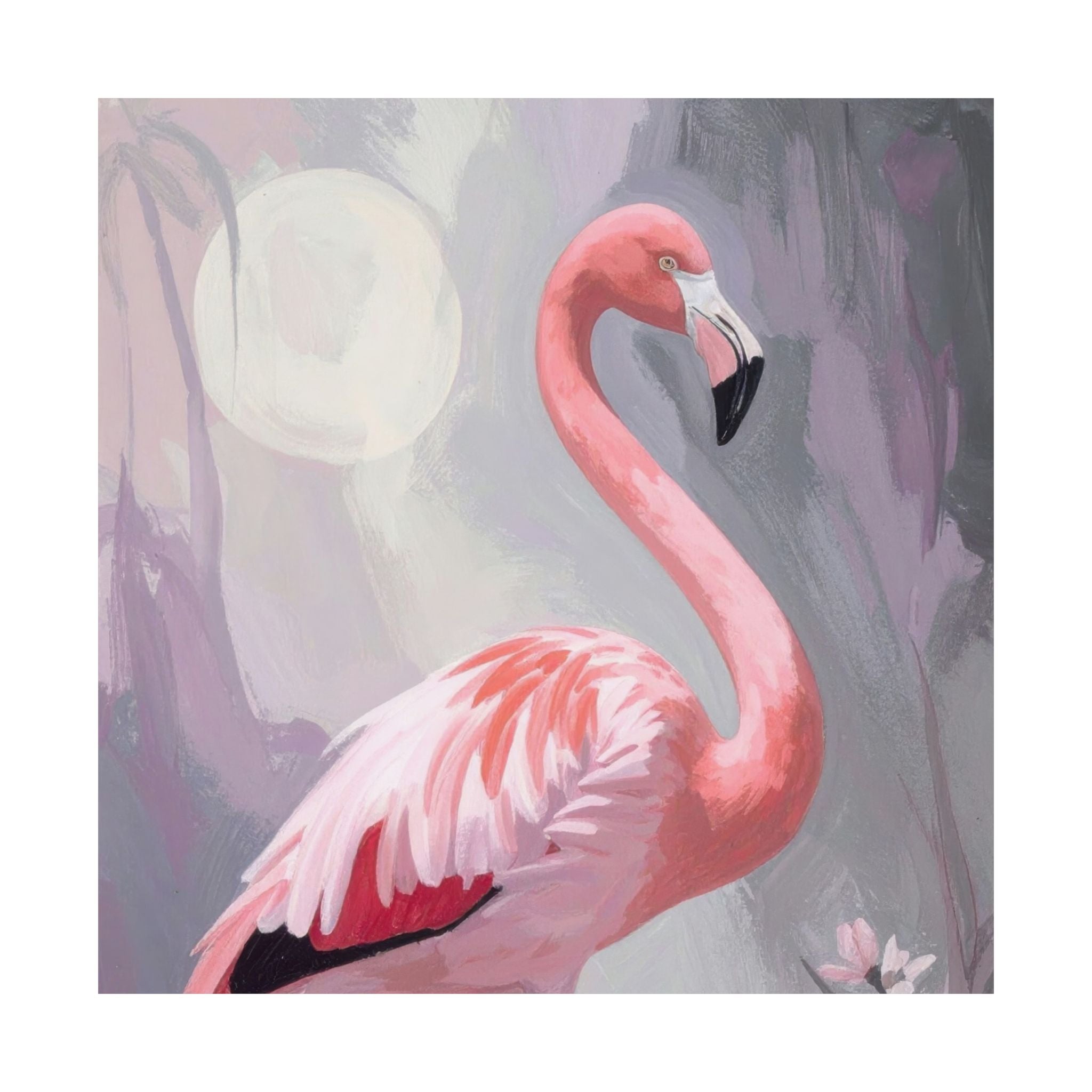 Pink Flamingo Wall Art Digital Download – Coastal Girls Bedroom Printable – Baby Girl Nursery Flamingo Art – Instant Download Wall Decor