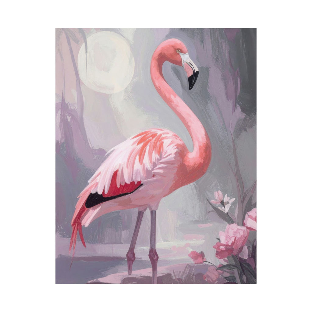 Pink Flamingo Wall Art Digital Download – Coastal Girls Bedroom Printable – Baby Girl Nursery Flamingo Art – Instant Download Wall Decor