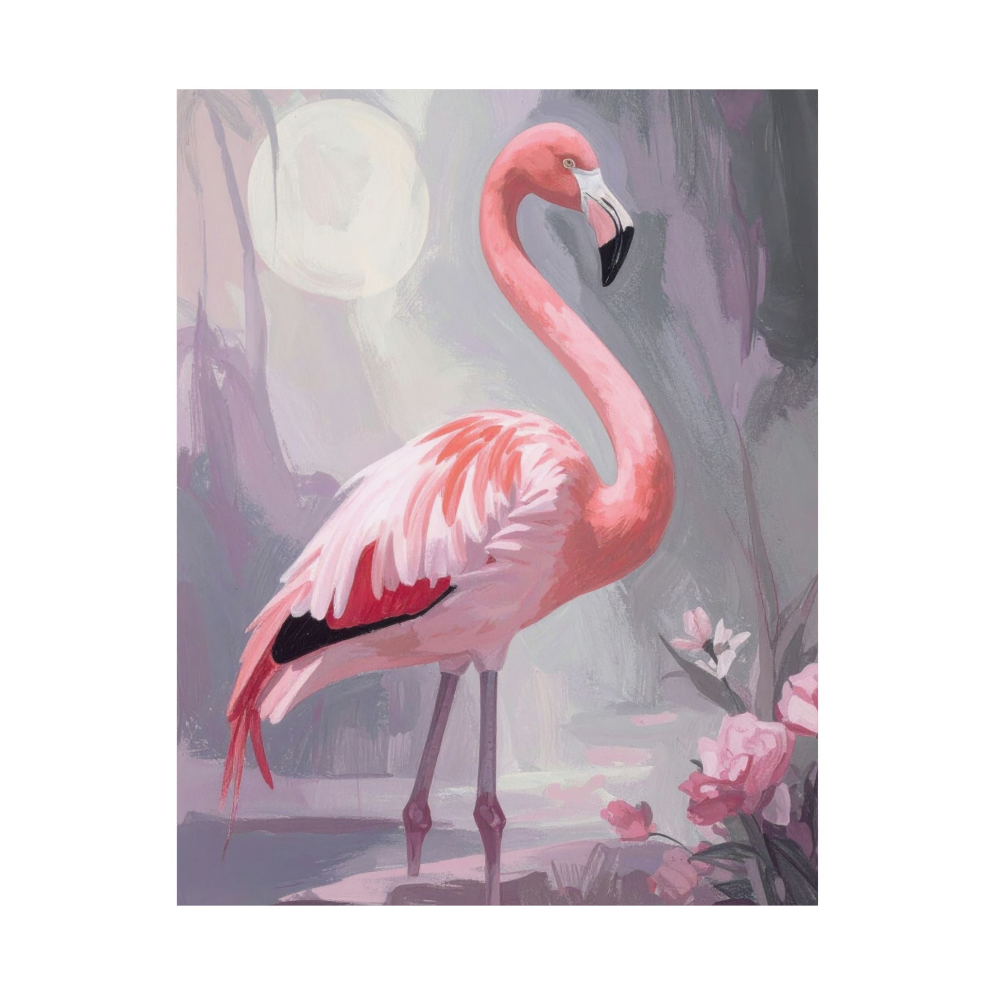 Pink Flamingo Wall Art Digital Download – Coastal Girls Bedroom Printable – Baby Girl Nursery Flamingo Art – Instant Download Wall Decor