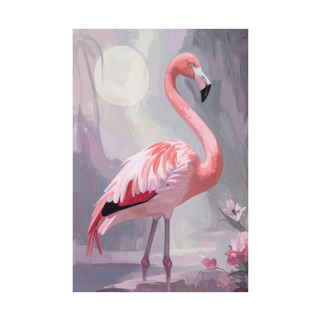 Pink Flamingo Wall Art Digital Download – Coastal Girls Bedroom Printable – Baby Girl Nursery Flamingo Art – Instant Download Wall Decor