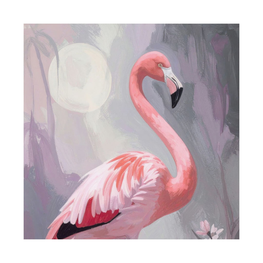 Pink Flamingo Wall Art Digital Download – Coastal Girls Bedroom Printable – Baby Girl Nursery Flamingo Art – Instant Download Wall Decor