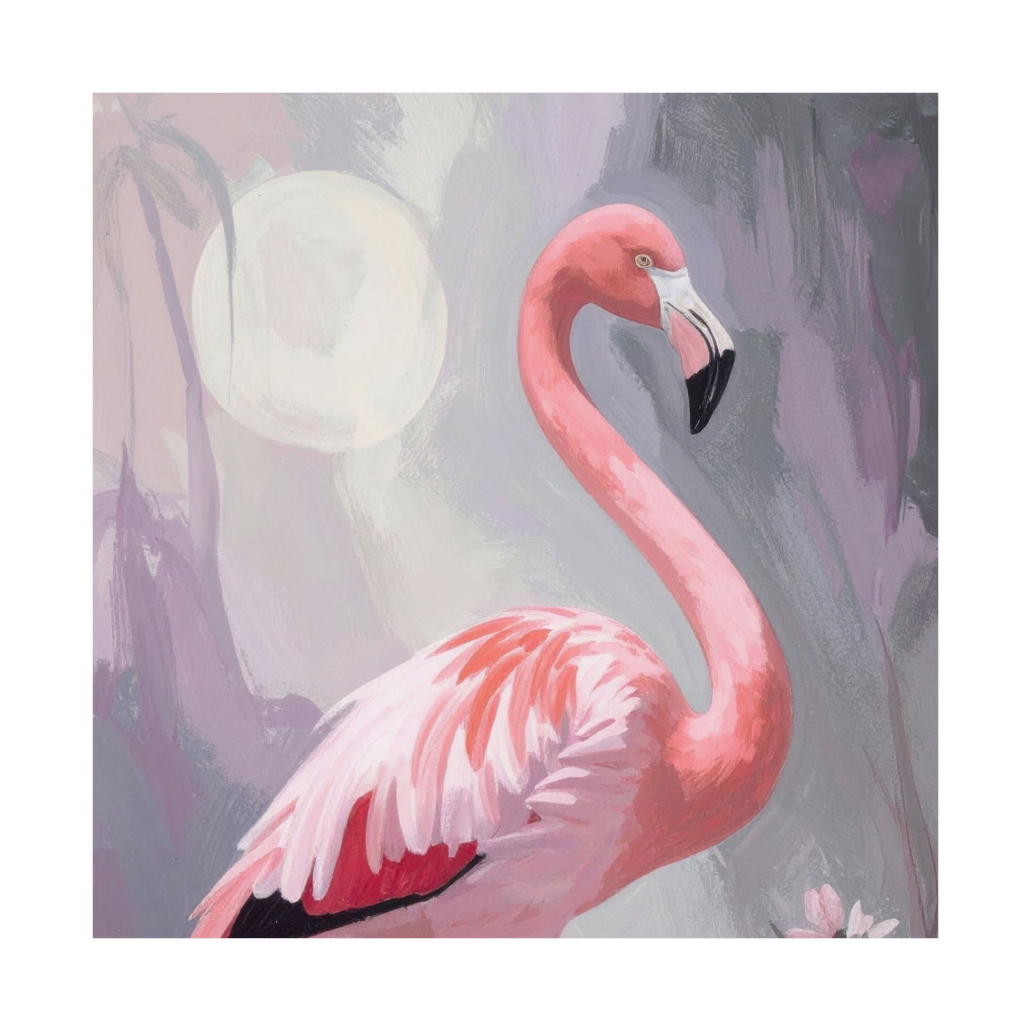 Pink Flamingo Wall Art Digital Download – Coastal Girls Bedroom Printable – Baby Girl Nursery Flamingo Art – Instant Download Wall Decor