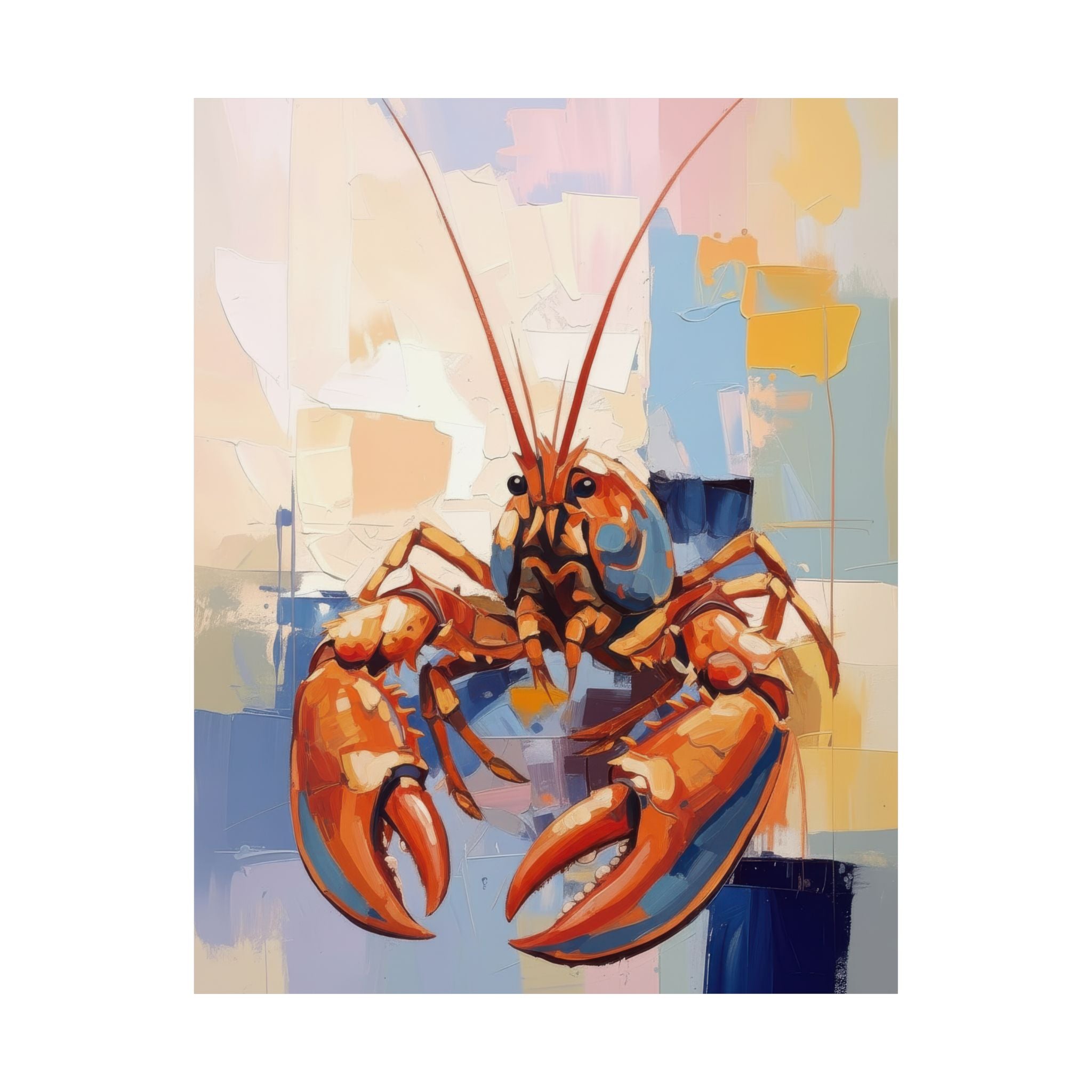 Lobster Wall Art Bundle (Set of 4) – Coastal Maine Kitchen Decor – Printable Download – Red Lobster Beach Prints – 2:3 3:4 4:5 5:7 Ratios