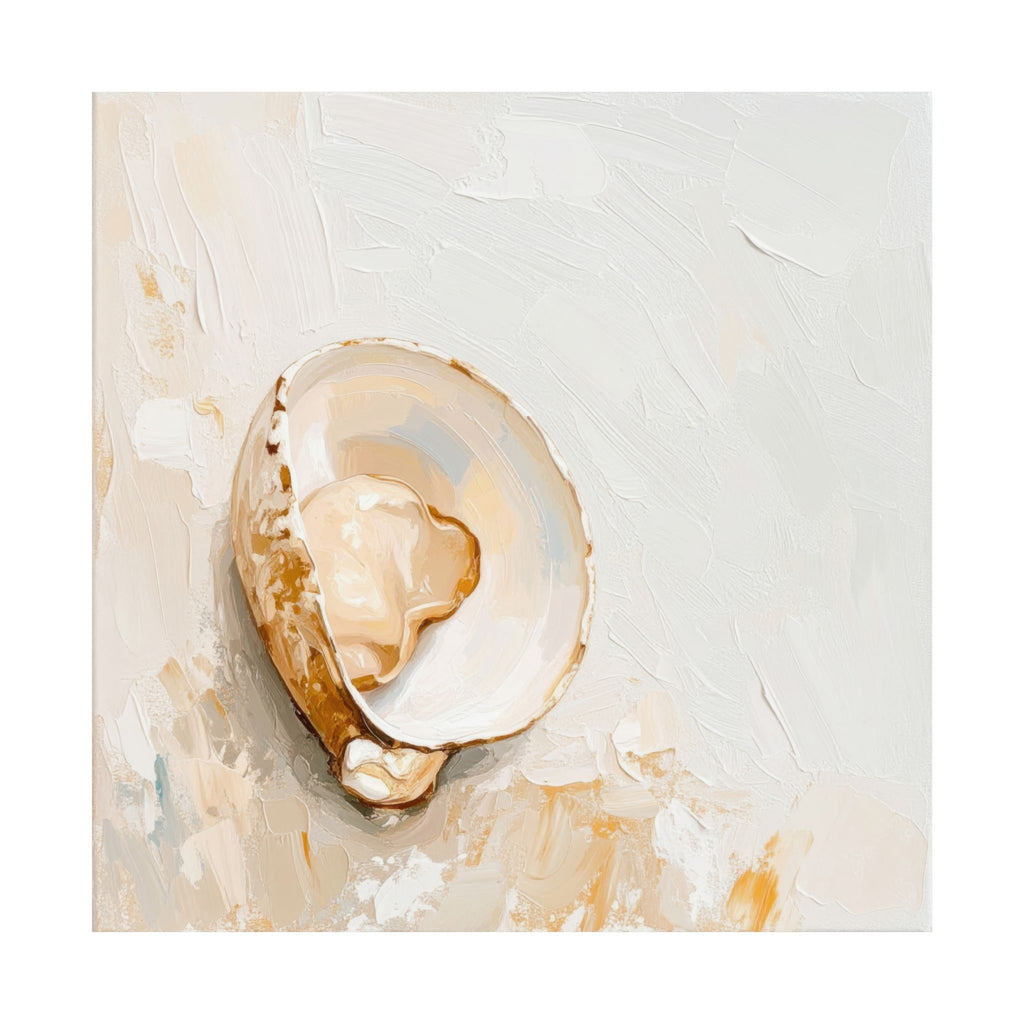 Coastal Oyster Shell Wall Art Neutral Beach House Printable Digital Download Decor