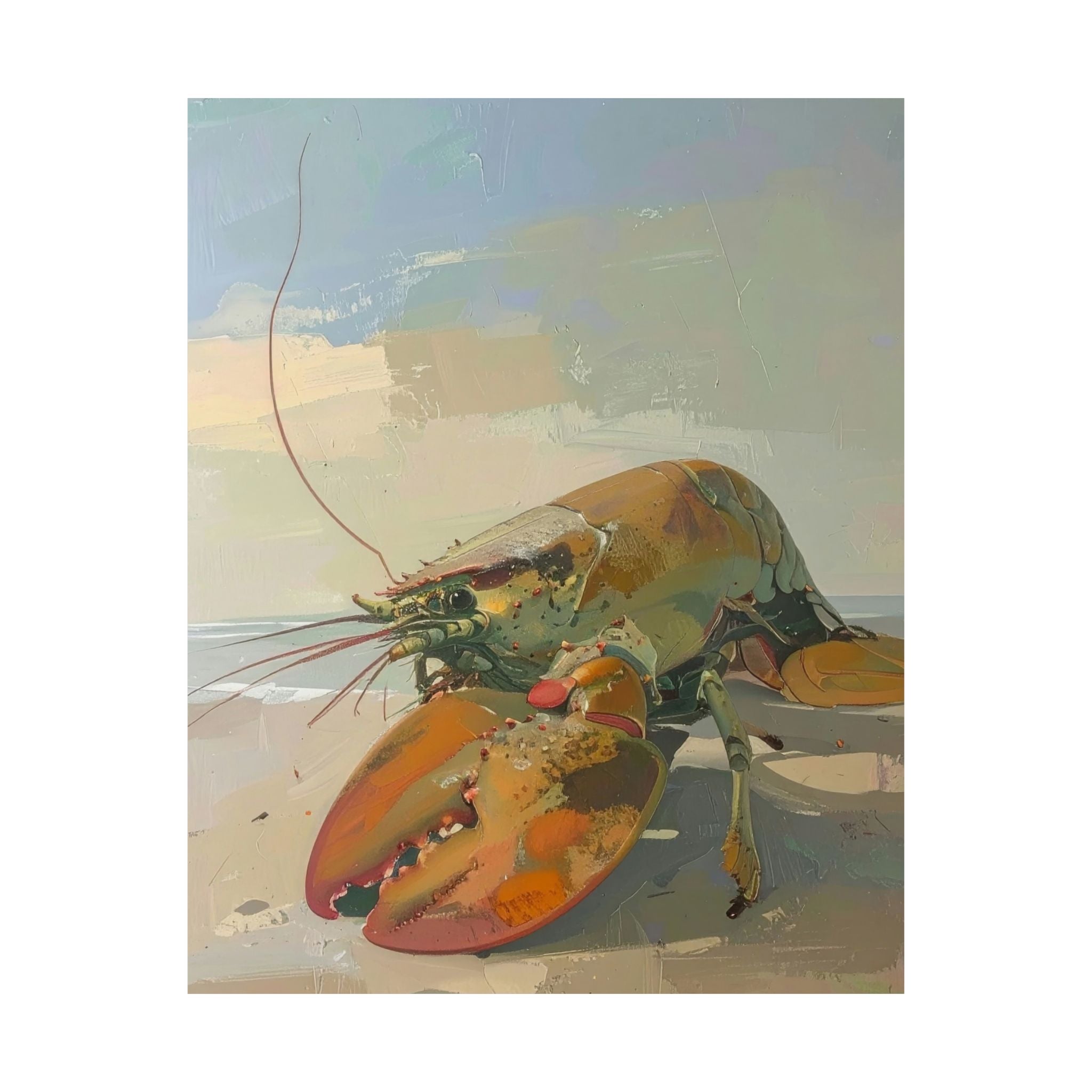 Lobster Wall Art Bundle (Set of 4) – Coastal Maine Kitchen Decor – Printable Download – Red Lobster Beach Prints – 2:3 3:4 4:5 5:7 Ratios