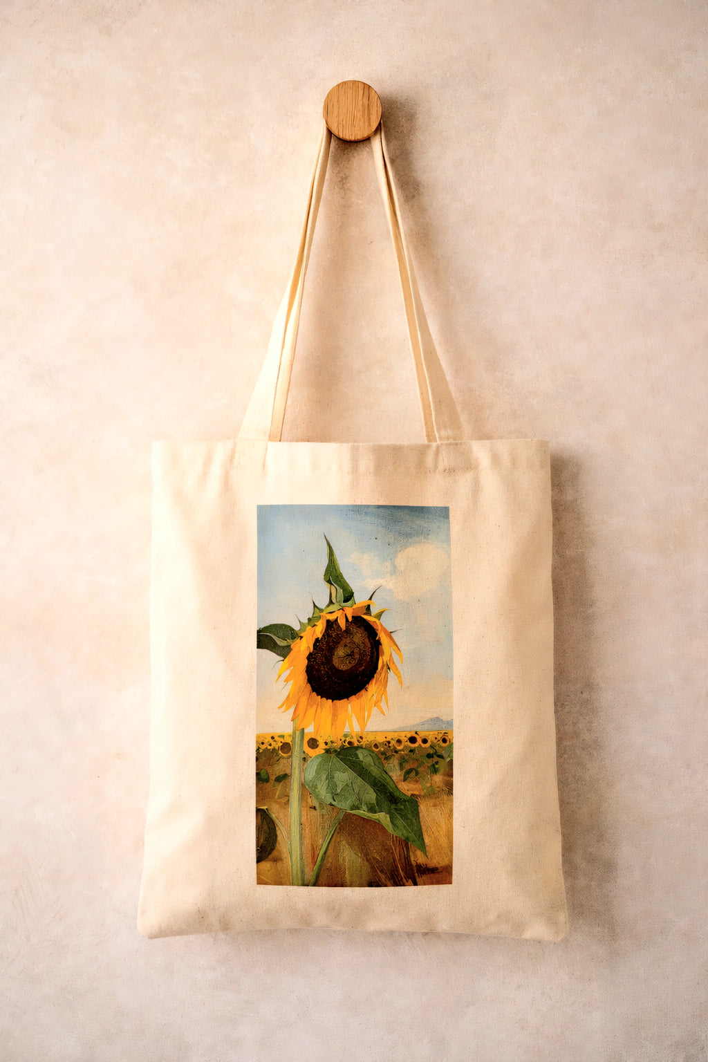 Sunflower digital file used to produce a tote bag
