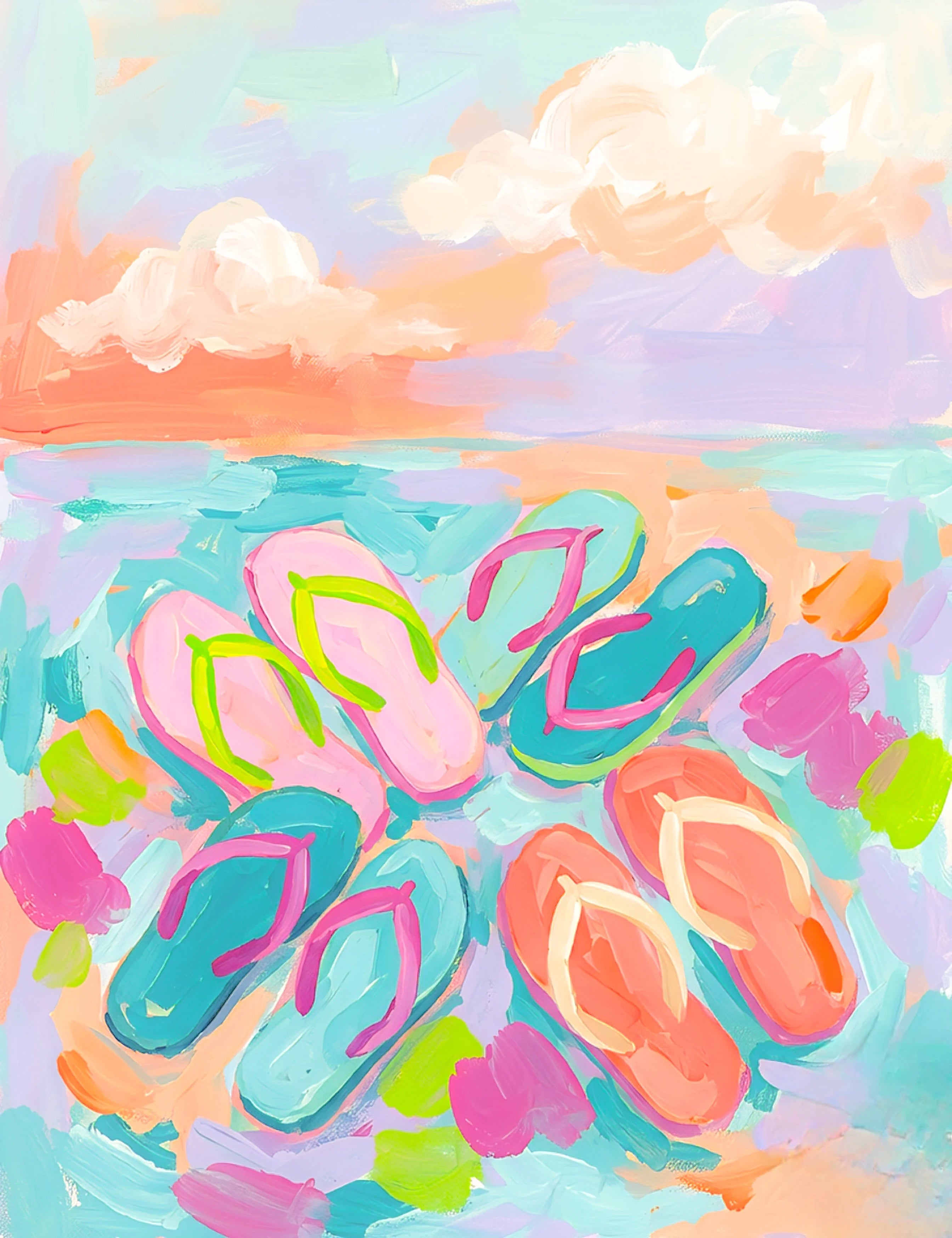 Easy Gallery Wall Set Bundle Printable Art  | 6 Coastal  Prints Sailboat Flamingo