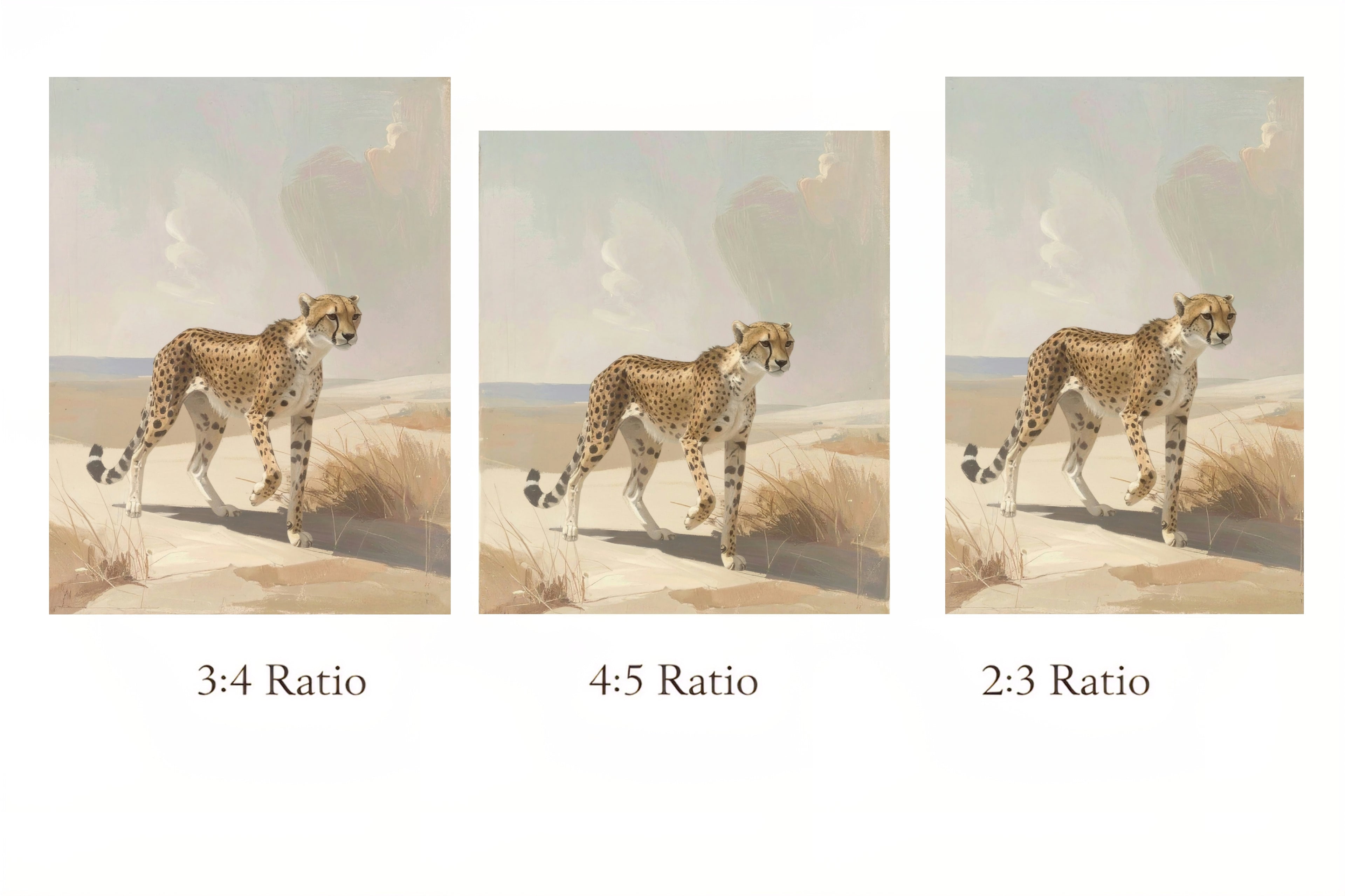 Cheetah Wall Art Printable | Neutral Wildlife Wall Art Digital Download | Large Living Room Statement Wall Art | Printable Wall Art Digital Download – Multiple Sizes Up to 60 Inches, High Resolution Instant Download