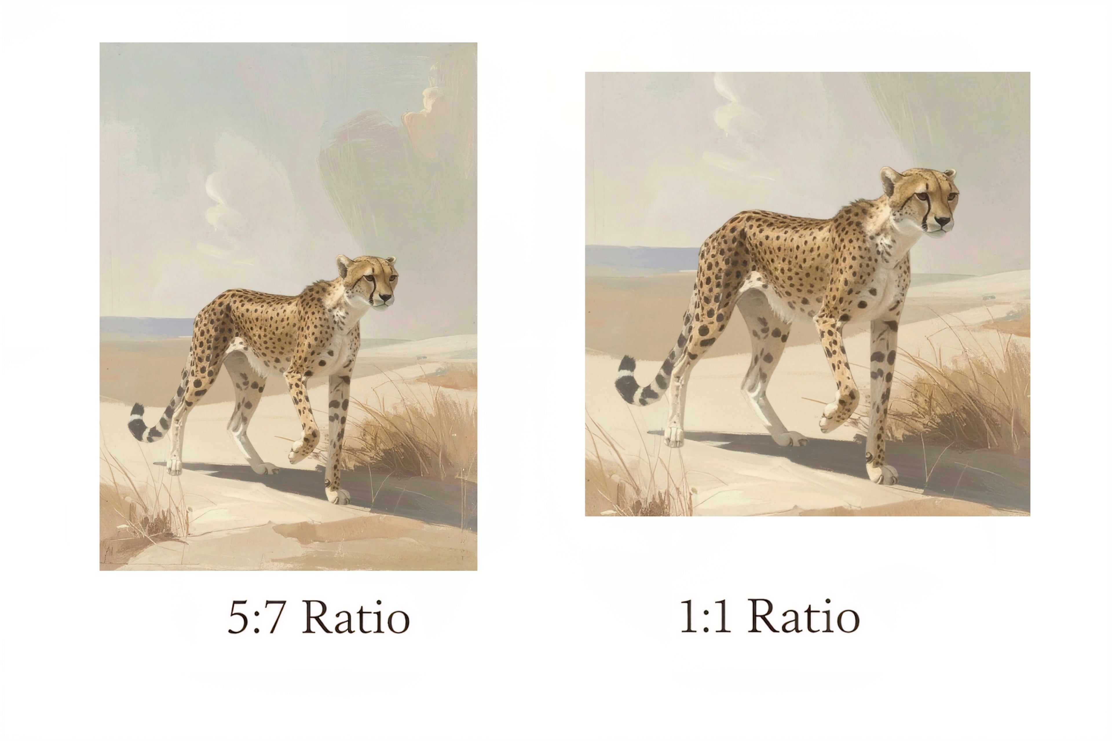 Cheetah Wall Art Printable | Neutral Wildlife Wall Art Digital Download | Large Living Room Statement Wall Art | Printable Wall Art Digital Download – Multiple Sizes Up to 60 Inches, High Resolution Instant Download
