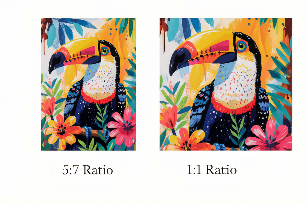 Tropical Toucan Wall Art Digital Download – Printable Tropical Bird Artwork – Colorful Botanical Print File