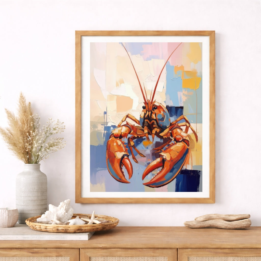 Lobster Wall Art Bundle (Set of 4) – Coastal Maine Kitchen Decor – Printable Download – Red Lobster Beach Prints – 2:3 3:4 4:5 5:7 Ratios