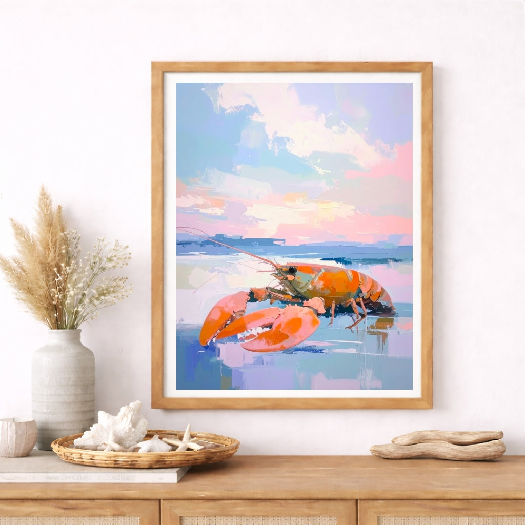 Lobster Wall Art Bundle (Set of 4) – Coastal Maine Kitchen Decor – Printable Download – Red Lobster Beach Prints – 2:3 3:4 4:5 5:7 Ratios