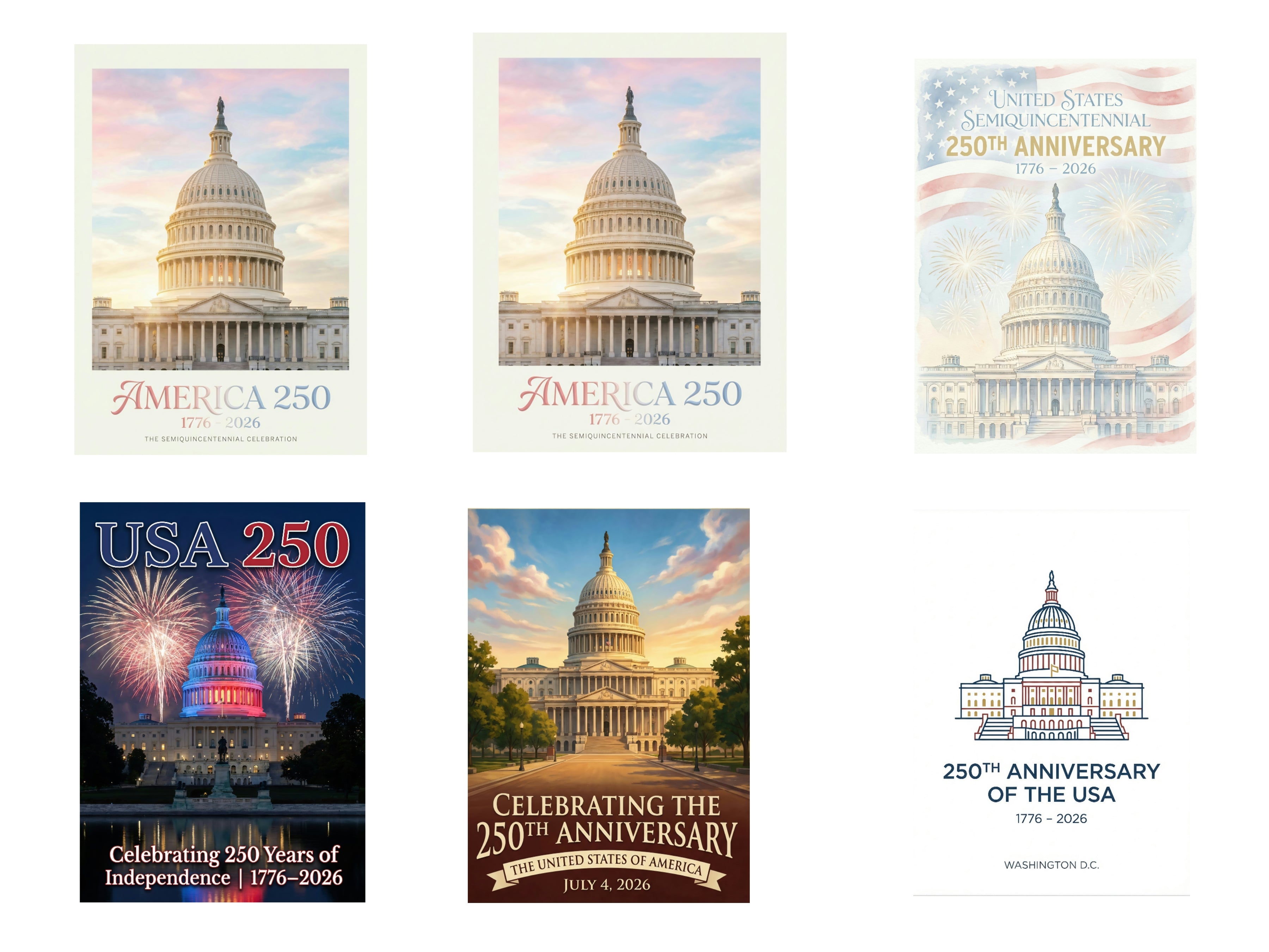 Set of 6 patriotic posters