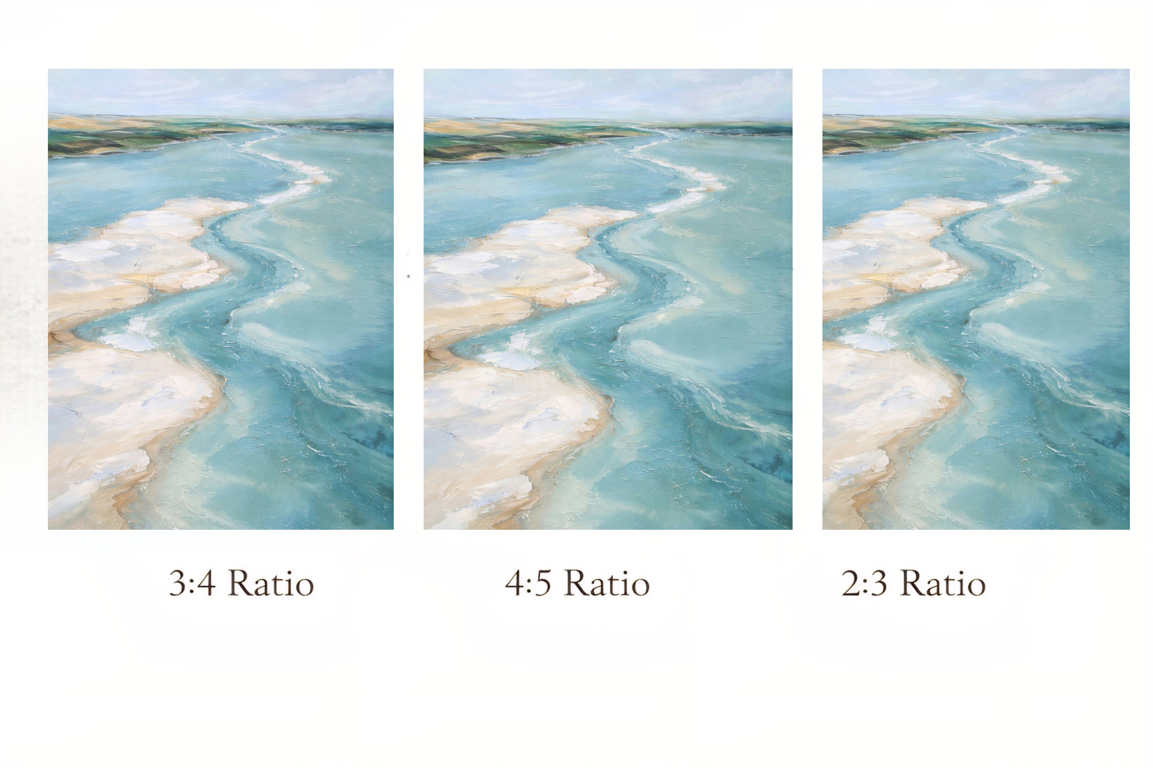 Ratio chart for digital art printable