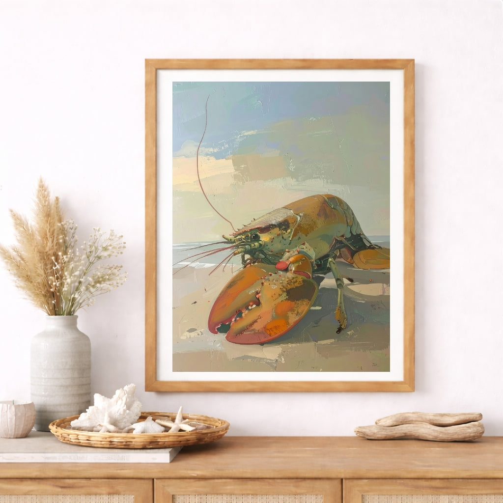 Lobster Wall Art Bundle (Set of 4) – Coastal Maine Kitchen Decor – Printable Download – Red Lobster Beach Prints – 2:3 3:4 4:5 5:7 Ratios